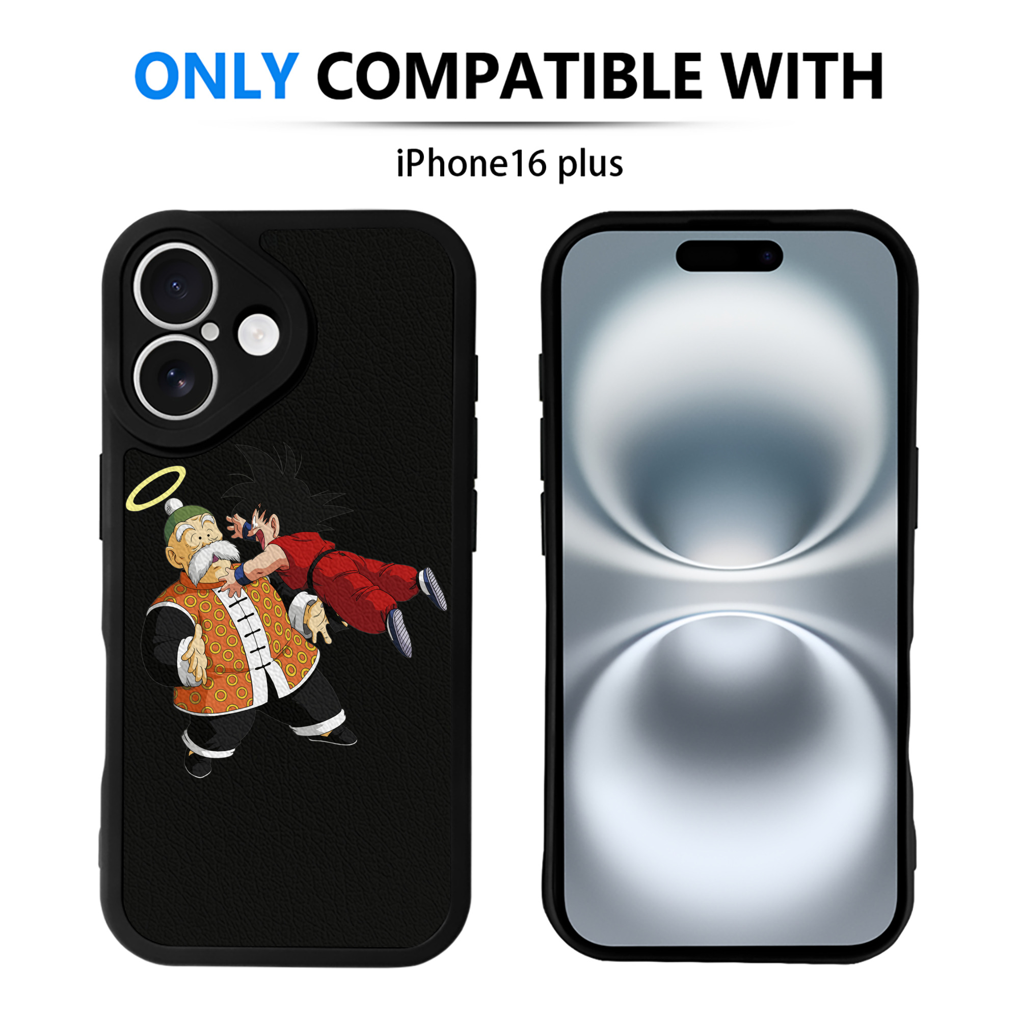 （画像用） ドラゴンボール 孫悟空（そん ごくう）Son Goku カカロット DRAGON BALL Kakarotto 【iPhone 16シリーズ対応】シリコンスマホケース（レザー調） 材質：シリコン